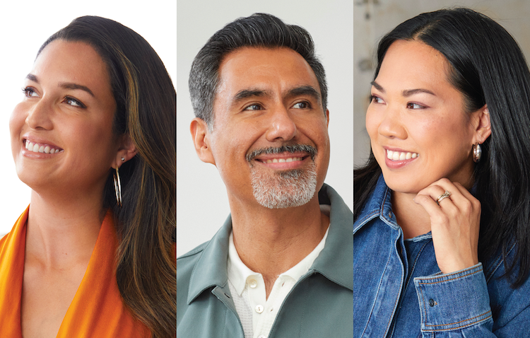 headshots of three people