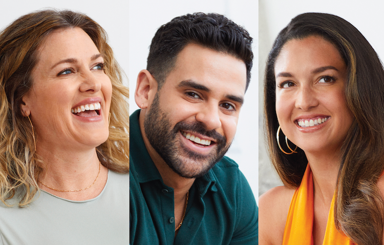 headshots of three real patients in a row